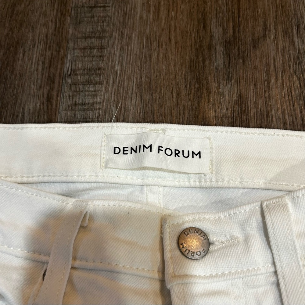 52 Aritzia Denim Forum The Yoko High Rise Slim White Women’s Size 31 - Picture 6 of 11